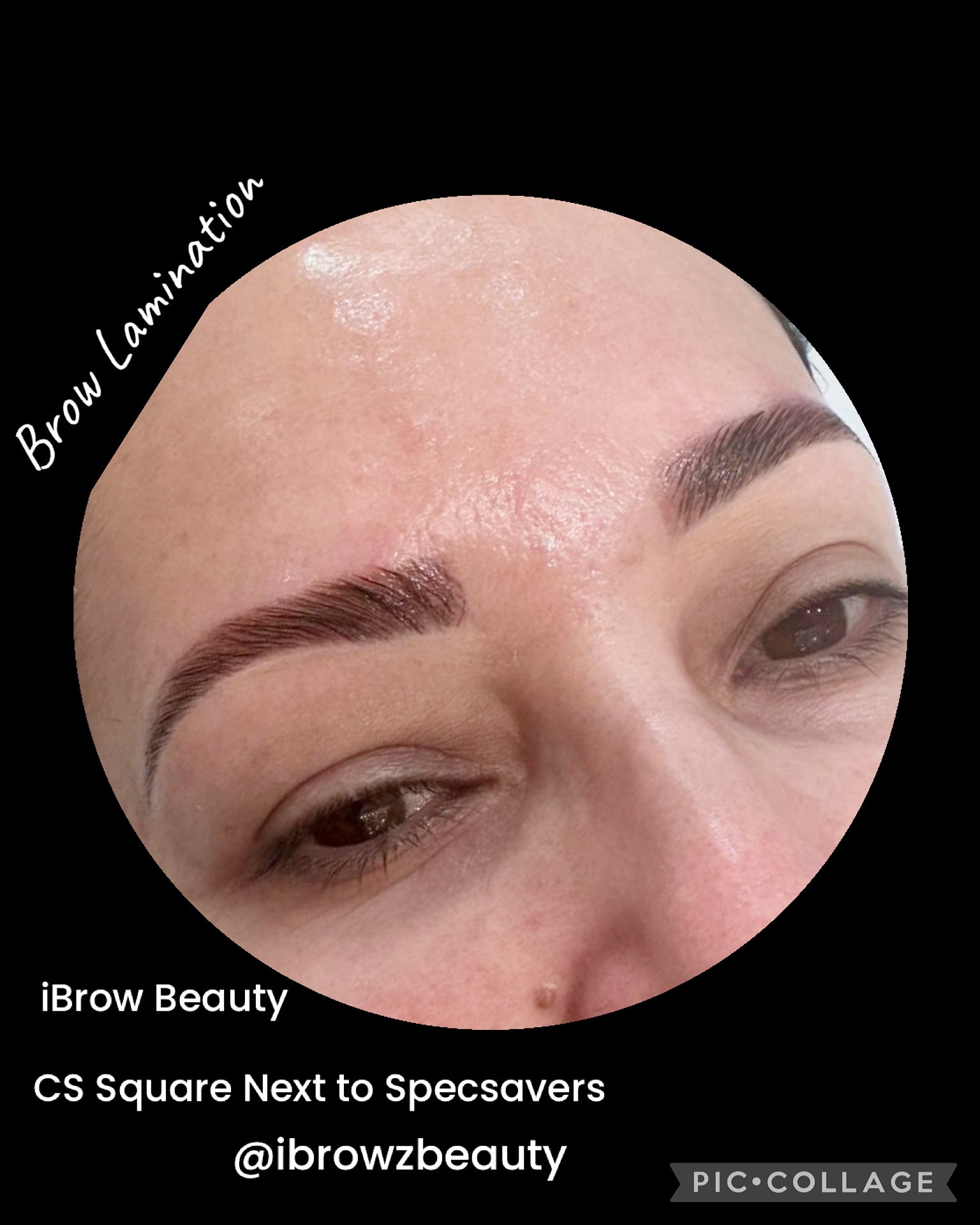 Eyebrow lamination beauty treatment result